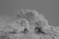 Big stormy sea waves with splash Royalty Free Stock Photo