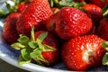 Big strawberries on a plate