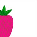 Big strawberry textured hand drawn illustration on white font for card and print Royalty Free Stock Photo