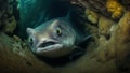 Sturgeon Fish in Cave Royalty Free Stock Photo
