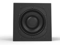 Big sub woofer music speaker - square shape - front view Royalty Free Stock Photo