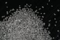 Big Sugar Crystals or Sucrose Crystals on Black Background