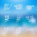 Big summer lettering set Royalty Free Stock Photo