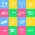 Big summer lettering set Royalty Free Stock Photo