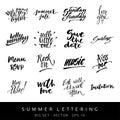 Big summer lettering set Royalty Free Stock Photo