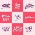 Big summer lettering set Royalty Free Stock Photo