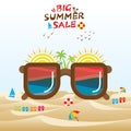 Big summer sale banner design Royalty Free Stock Photo