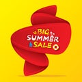 Big summer sale banner design Royalty Free Stock Photo