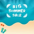 Big summer sale banner design Royalty Free Stock Photo