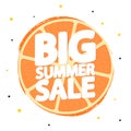 Big Summer Sale, banner design template, season best offer, discount poster, vector illustration Royalty Free Stock Photo