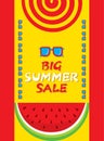 Big summer sale banner design Royalty Free Stock Photo