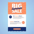 Big summer sale newsletter template. Royalty Free Stock Photo