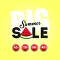 Big summer sale with a piece of watermelon Royalty Free Stock Photo