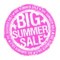 Big summer sale rubber stamp vector imprint