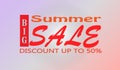 Big Summer Sale, Special Offer, Big Sale, Discount 50%, Vector Illustration, Banner Royalty Free Stock Photo