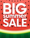 Big summer sale on watermelon surface texture with seeds