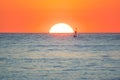 Big sun on the sea Royalty Free Stock Photo