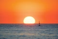 Big sun on the sea Royalty Free Stock Photo