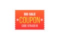 Big super sale on coupon discount ticket. Royalty Free Stock Photo