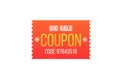 Big super sale on coupon discount ticket. Royalty Free Stock Photo