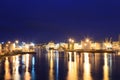 Big supply boats in Aberdeen harbor on 27 January 2016. Royalty Free Stock Photo