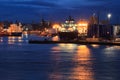 Big supply boats in Aberdeen harbor on 27 January 2016.