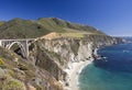 Big Sur, Bixby Bridge, California shoreline Royalty Free Stock Photo
