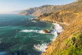 Big Sur, California Coast. Scenic view of cliffs and ocean, California State Route 1 Royalty Free Stock Photo