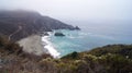 BIG SUR, CALIFORNIA, UNITED STATES - OCT 7, 2014: Cliffs at Pacific Coast Highway Scenic view between Monterey and Pismo Royalty Free Stock Photo