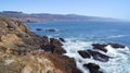 BIG SUR, CALIFORNIA, UNITED STATES - OCT 7, 2014: Cliffs at Pacific Coast Highway Scenic view between Monterey and Pismo Royalty Free Stock Photo