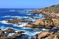 Big Sur Coast at China Lookout in Shoal Cavern Nature Preserve near Carmel, California Royalty Free Stock Photo