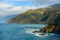 Big Sur Coastal Highway Runs Along Pacific Ocean Royalty Free Stock Photo