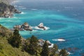 Big Sur, Monterey County, California. Pacific Ocean, cliffs, and native forest