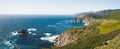 Big Sur, Monterey County, California. A popular touristic destination, famous for its dramatic scenery. Panorama Royalty Free Stock Photo