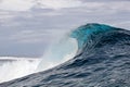 Surf wave tube detail in pacific ocean french polynesia tahiti Royalty Free Stock Photo