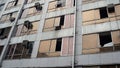 Old abandon building, reflective windows