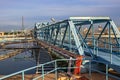 big tank of water supply in metropolitan waterworks industry plant site