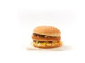 Big tasty hamburger on a white background Royalty Free Stock Photo