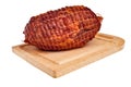 Big tasty smoked ham. Royalty Free Stock Photo