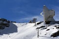Big telescope on moutain in ski resort pradollano