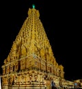 Big Temple ThanjavurBrihadeeshwara Temple (Peruvudaiyar Kovil) at night, Unesco world heritage site, Tamilnadu, India