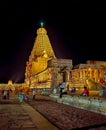 Big Temple ThanajvurBrihadeeshwara Temple & x28;Peruvudaiyar Kovil& x29; at night, Unesco world heritage site, Tamilnadu, India