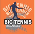 big tennins sports print vector art