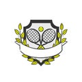 Big Tennis Badge Logo Templates Royalty Free Stock Photo