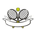 Big Tennis Badge Logo Templates Royalty Free Stock Photo