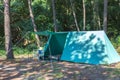 Big tent in the camping Royalty Free Stock Photo
