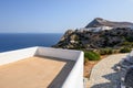 Big terrace overlooking the Aegean Sea Royalty Free Stock Photo