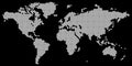 Big Tetragon world map vector white on black