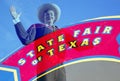 Big Tex and State Fair of Texas sign