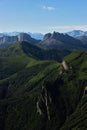 Big Thach mountain range. Summer landscape Mountain with rocky peak. Russia, Republic of Adygea, Big Thach Nature Park, Caucasus Royalty Free Stock Photo